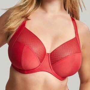 NEW Sculptresse by Panache Bliss Full Cup Lace Underwire Bra 10685 Salsa Red